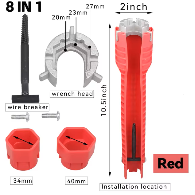 8-in-1 Sink Repair Wrench