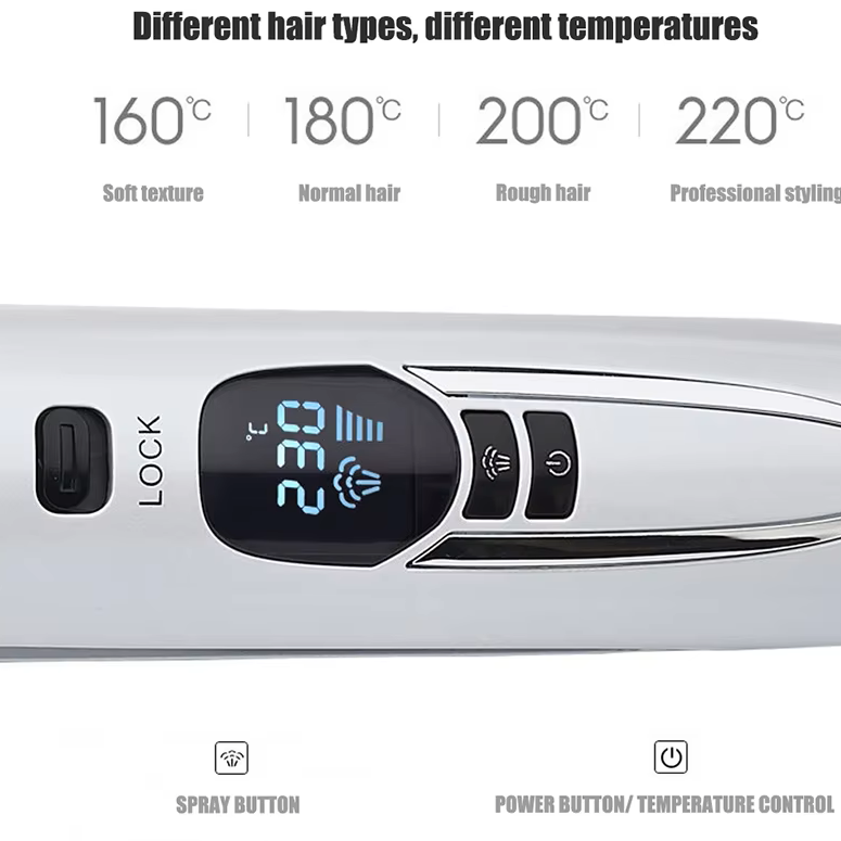 Professional Steam Hair Straightener Brush