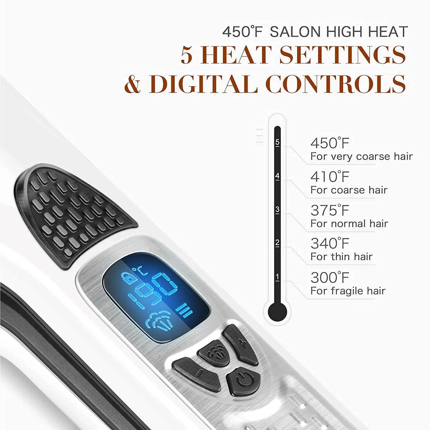 Professional Steam Hair Straightener and Curler