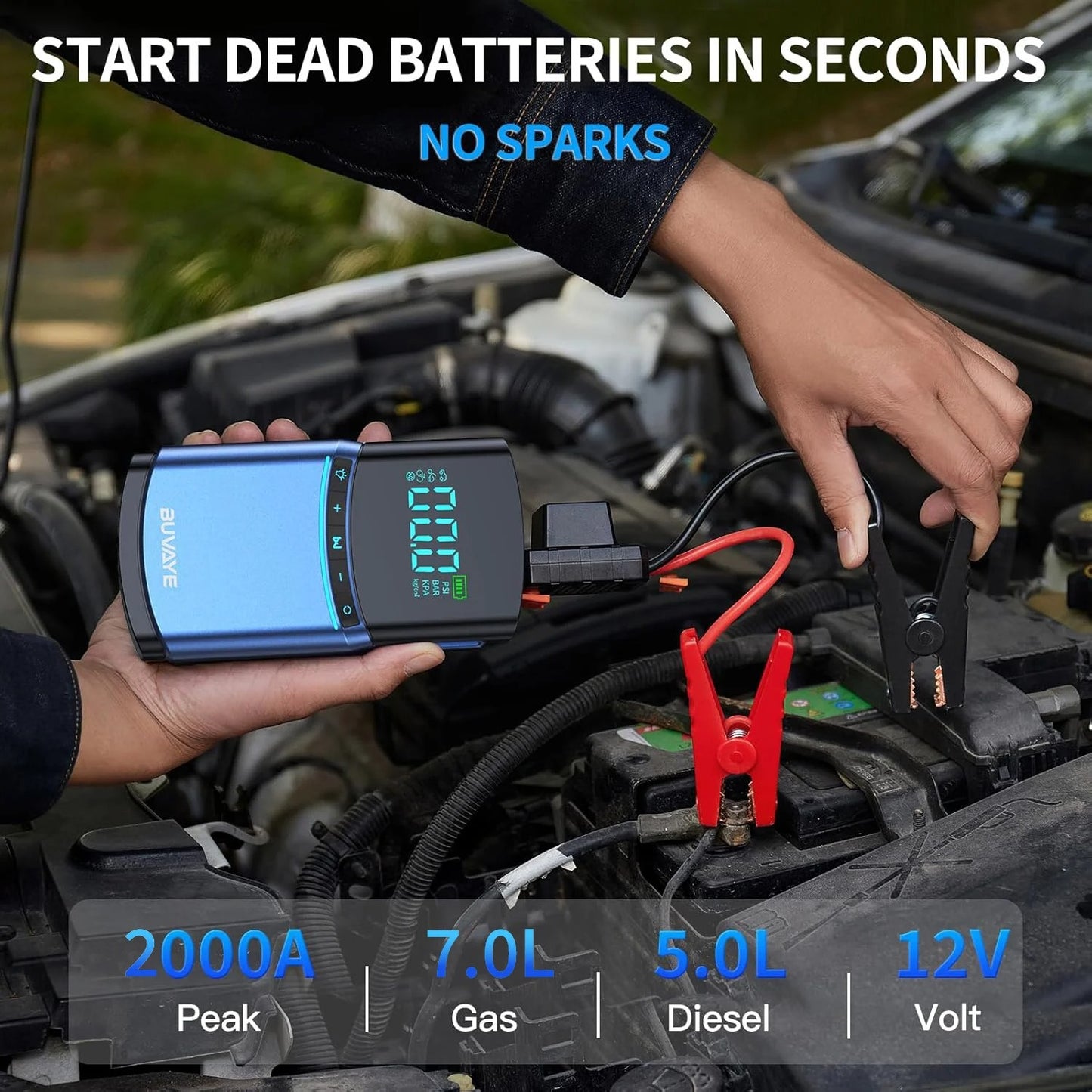 4-in-1 Car Jump Starter & Air Pump