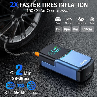 4-in-1 Car Jump Starter & Air Pump