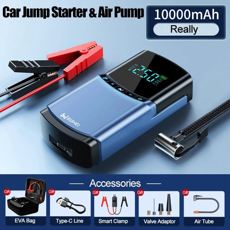 4-in-1 Car Jump Starter & Air Pump